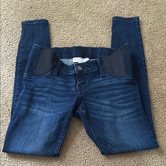 Women's Dark Blue Maternity Jeans - Picture 1 of 4